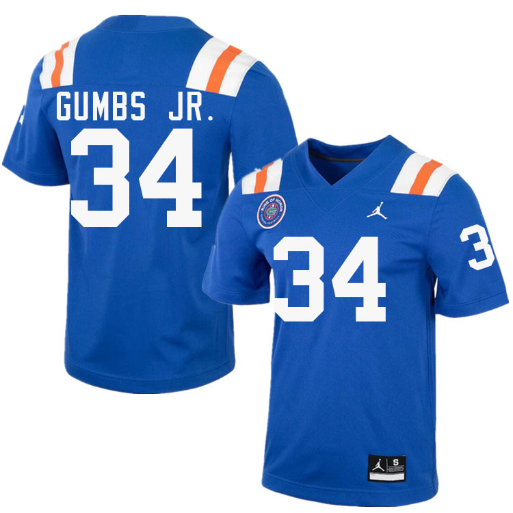 George Gumbs Jr. Florida Jersey,Florida Gators #34 George Gumbs Jr. Jersey Youth Uniforms-Throwback Royal